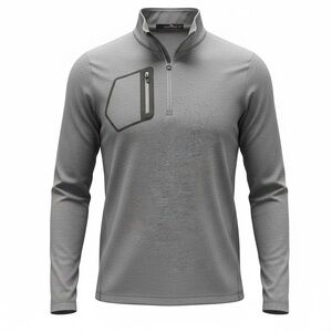 RLX Ralph Lauren Men’s Quarter Zip Performance Golf Pullover Gray Size Medium